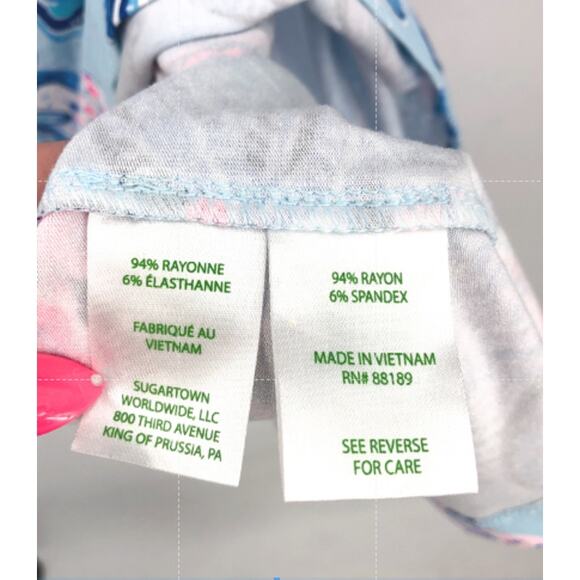 LILLY PULITZER Minka Skirted Romper XL Blue Bahamas Beachcomber NWOT - Picture 10 of 10